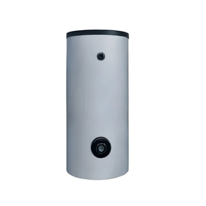 Cylindrischer Warmwasserspeicher Wärmepumpenspeicher Sunex Fish S15 mit Anschlüssen