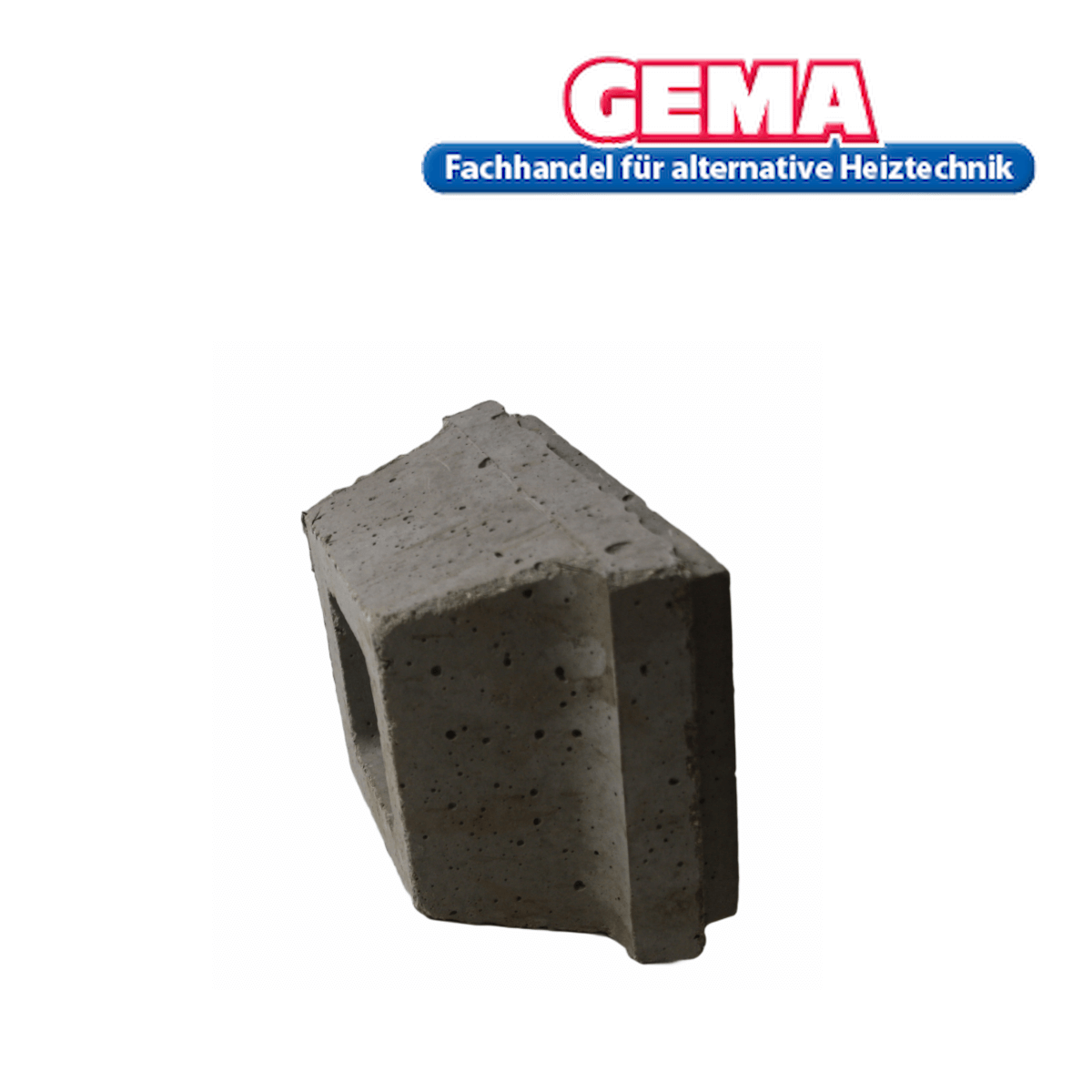 Grauer Beton-Eckblock für Attack Würfel Schamottestein Ersatzteil für Attack Kessel