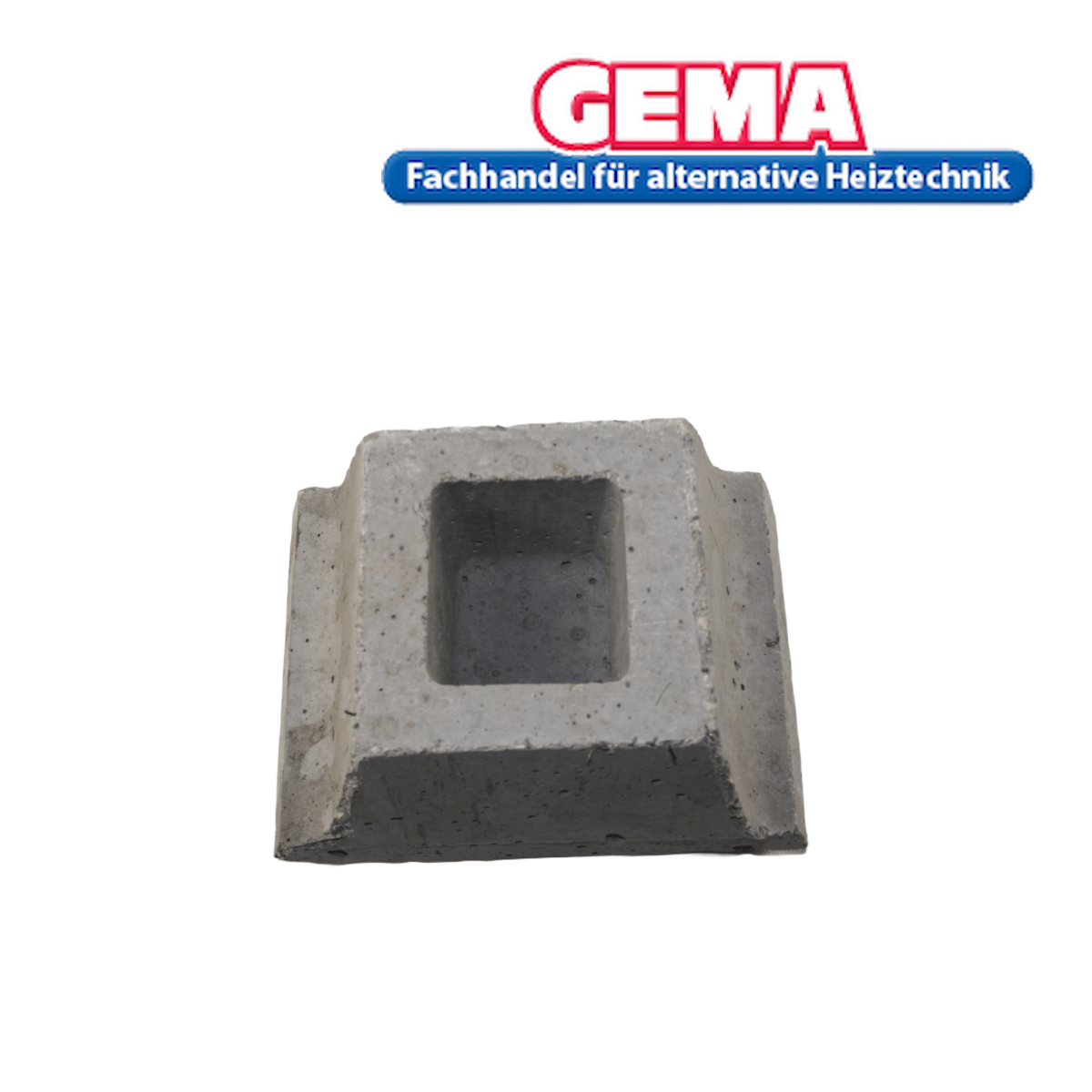 Grauer Betonblock mit quadratischem Loch für Attack Würfel Schamottestein Ersatzteil