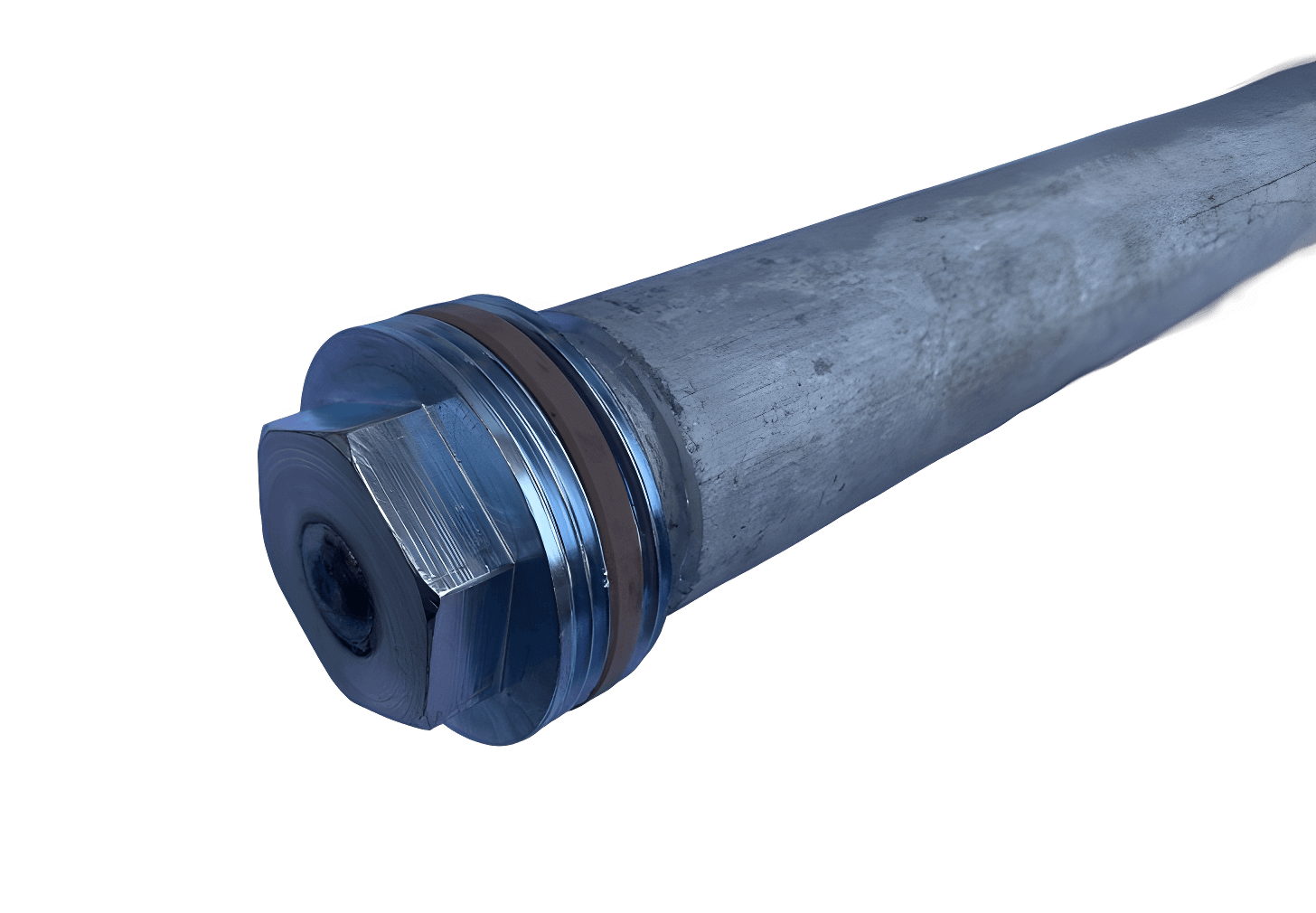 Galvanisierte Metallstange mit sechskantigem Endkappen für Sunex Opferanode ab 300 L