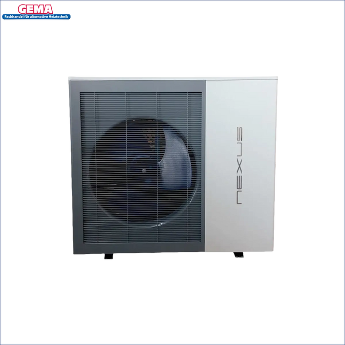 Graue und weiße Luft Wasser Wärmepumpe Monoblock Nexus M 13 kW Minimalsystem