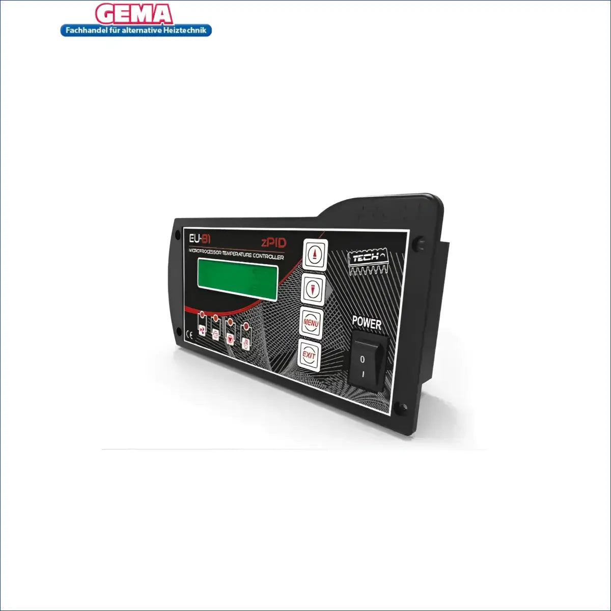 Schwarzer EU-81 Temperaturregler mit Buttons und Display für zPID Steuerung, vielseitige Funktion