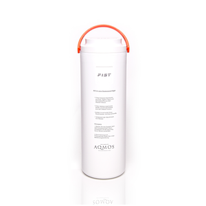 Weißer Wasserfilter mit orangefarbenem Griff für Aqmos All in One Osmoseanlage Piu Pura-600
