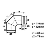 Rauchrohr für Pelletöfen.