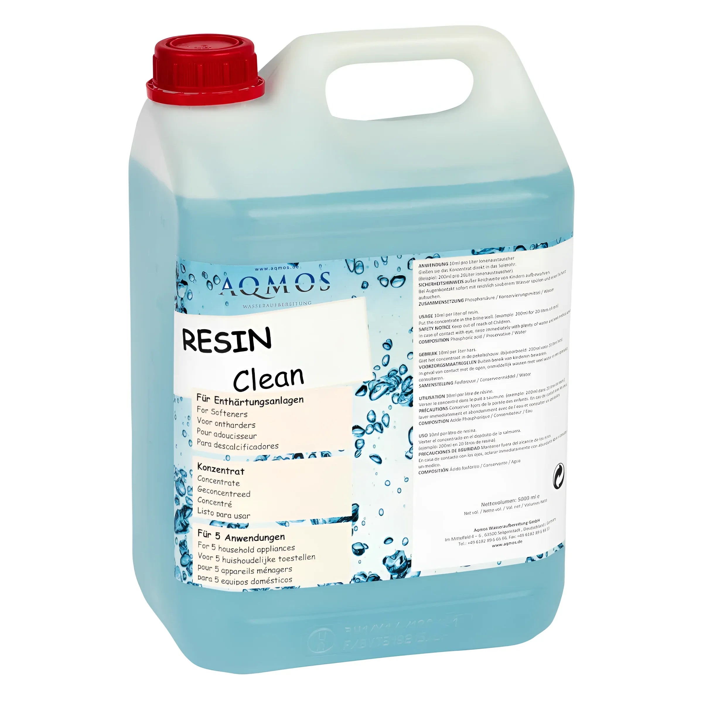 Blaue Resin-Reinigungslösung für Boiler-Zubehör und Wasserenthärtungsanlagen