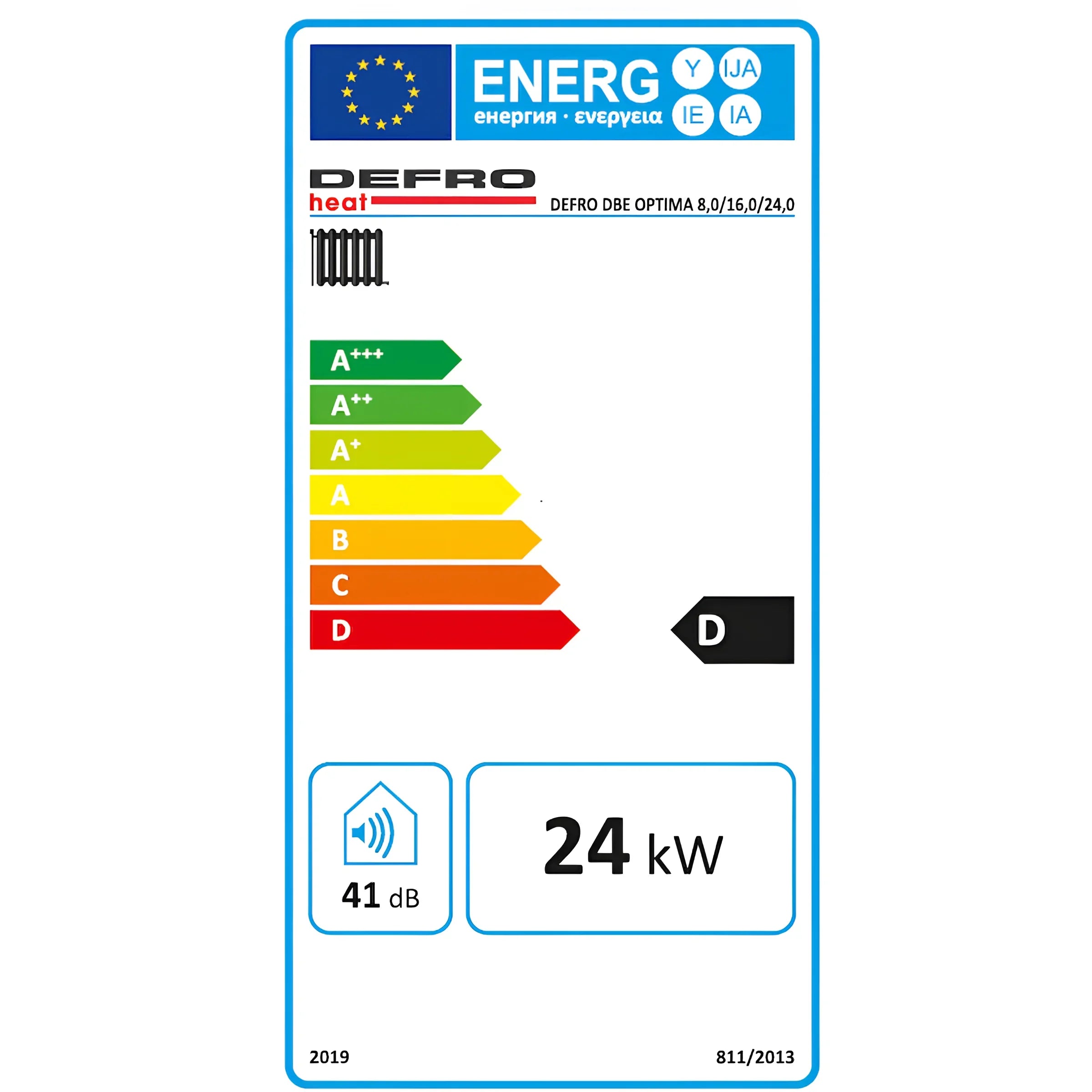 Energieeffizienz-Label für Elektrotherme Elektroheizung mit innovativen Funktionen, 1px solid
