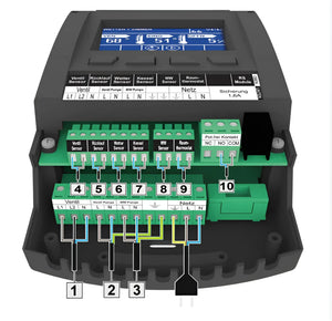 Elektronische Steuereinheit mit Verkabelungsdiagramm für Witterungsgeführter Heizkreisregler EU-I-1 CWU