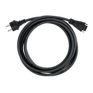 Schwarzes Netzkabel mit europäischem Stecker und Anschluss für 1780Wp Balkonkraftwerk