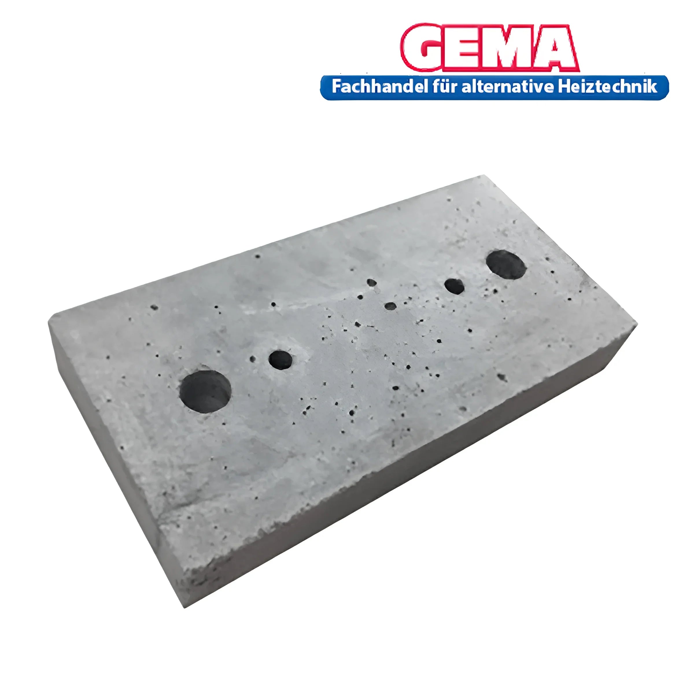 Rechteckiger Betonblock mit Löchern für das Original Keramikstein für DEFRO DS II 25 kW