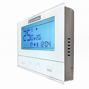 Elegantes Zimmerregler 📅 mit Hintergrundbeleuchtung 💡, ideal für präzise Heizkontrolle. Aktuelle Temperatur: 25°C.