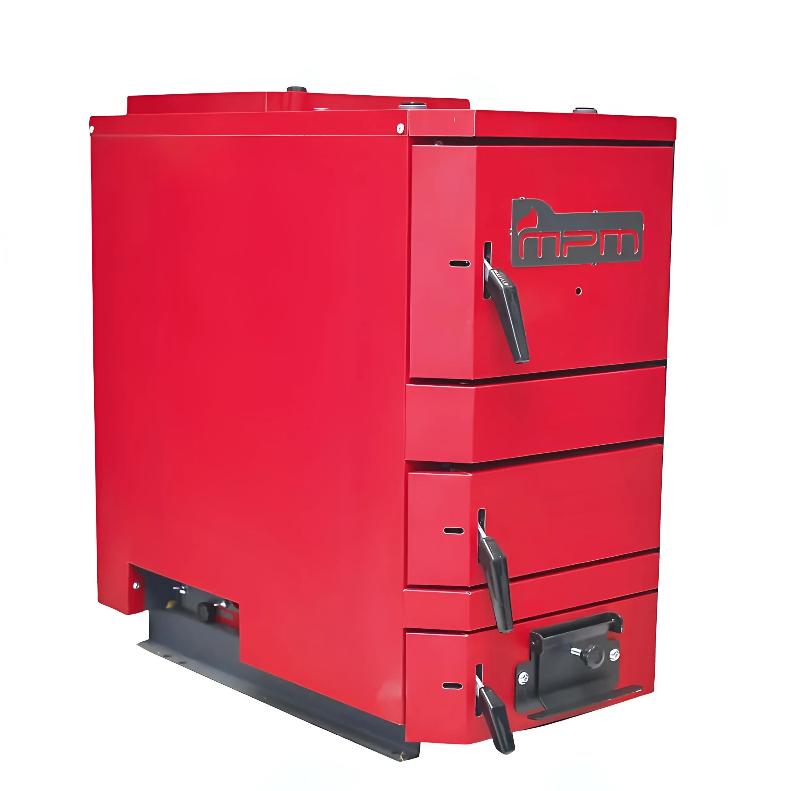 MPM Wood Plus 6 kW 🔥 Holzvergaserkessel für Festbrennstoffe in modernem, rotem Design. Hoher Wirkungsgrad & minimale Emissionen.