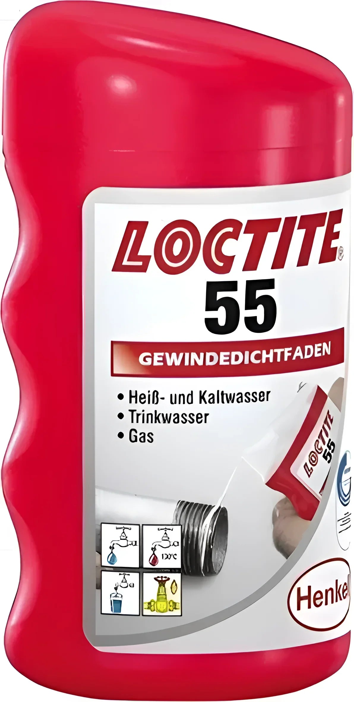 Red Loctite 55 Gewindedichtfaden für Boilers und Boiler-Zubehör, hochwertiges Dichtmittel