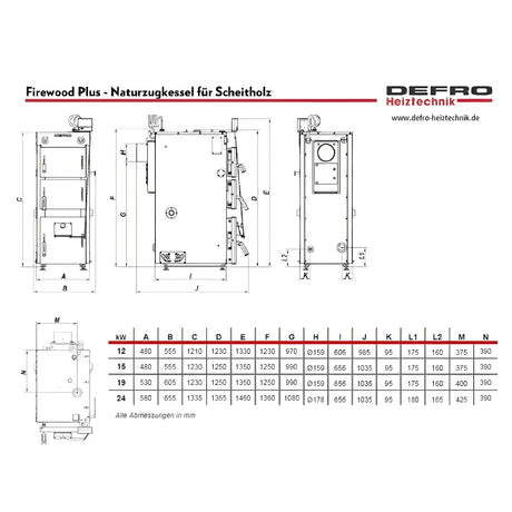 Defro Firewood Plus 12 kW Scheitholzkessel – effizienter Naturzugkessel🔥.