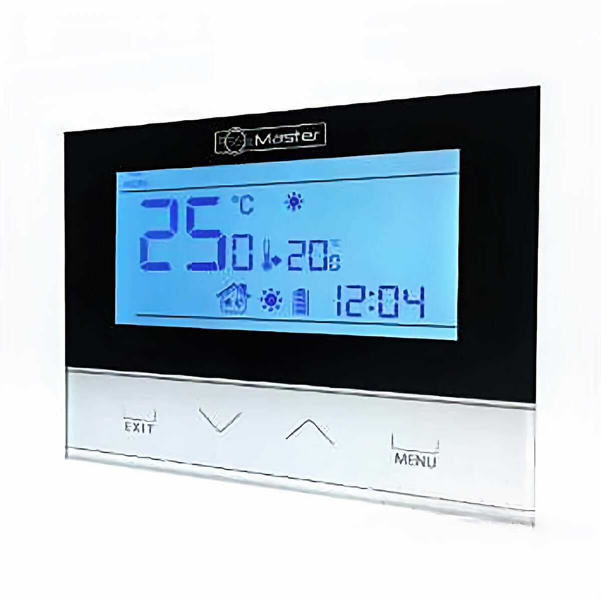 Elegantes Zimmerregler 💡 mit Wochensteuerung 25°C für präzise Heizkontrolle und benutzerfreundliche Bedienung.