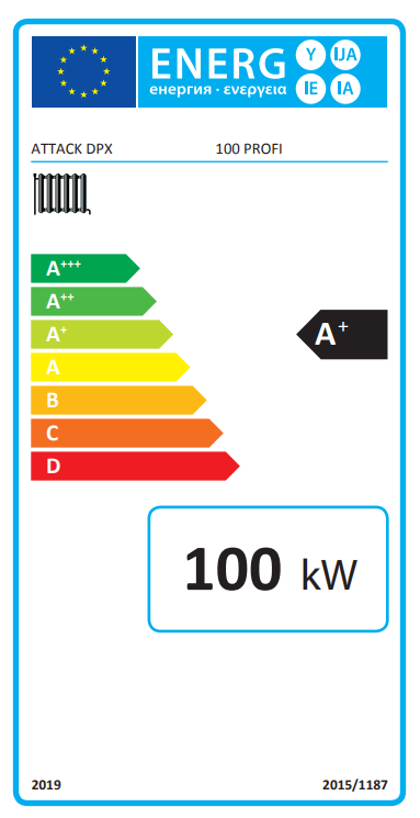 Λέβητας εξαερίωσης ξύλου Attack DPX 100 Profi 100 kW για ξύλα