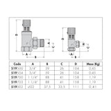 Elegantes Differenzdruck-Überströmventil mit präziser Gradskala für luxuriöse und effiziente Systemsteuerung.