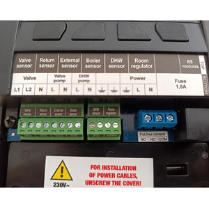 TECH i-1 CWU varmekredsregulator vejrkompenseret – blandeventil + varmtvandspumpe
