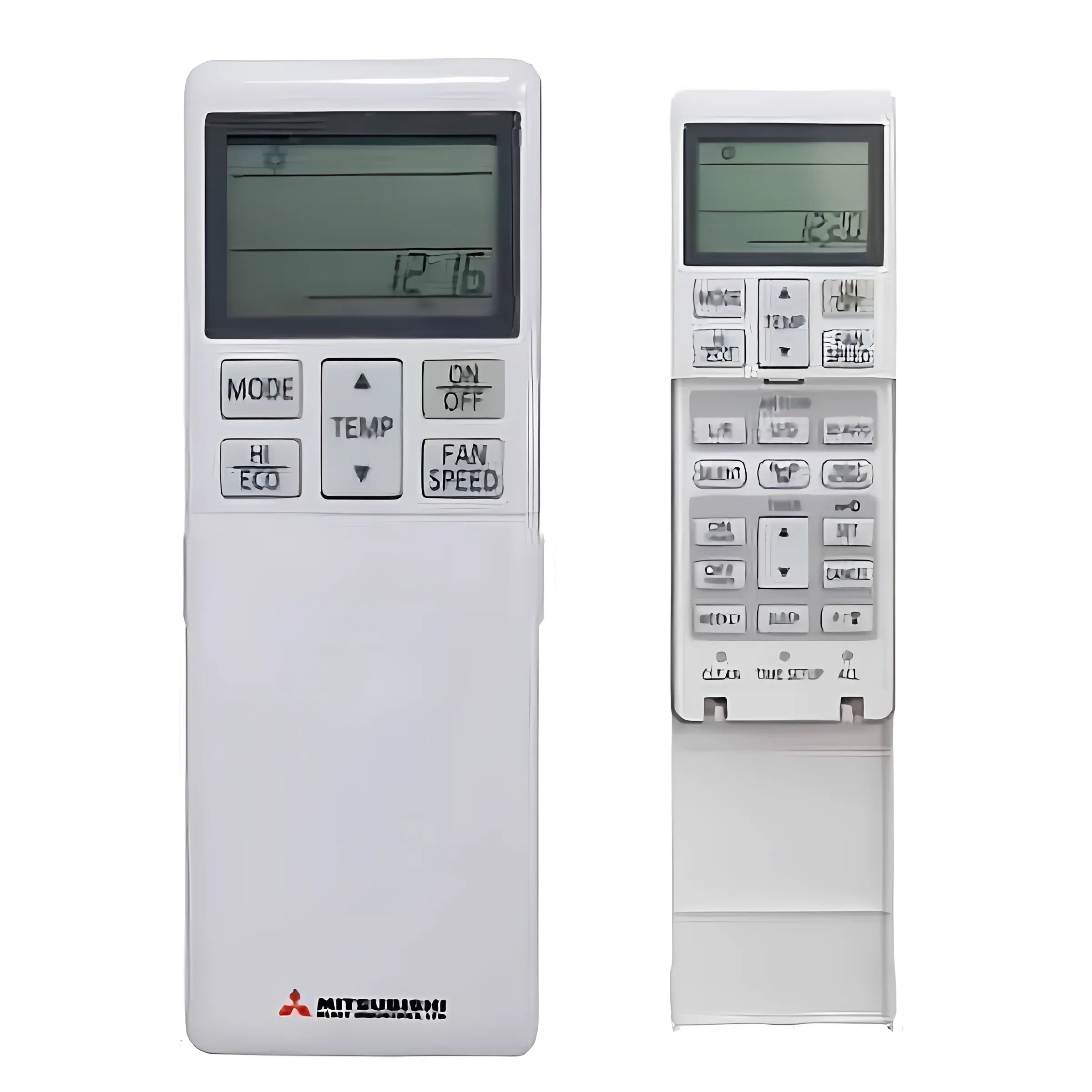 Zwei weiße Fernbedienungen für Mitsubishi Monosplit-Klimaanlage von Mitsubishi Heavy Industries
