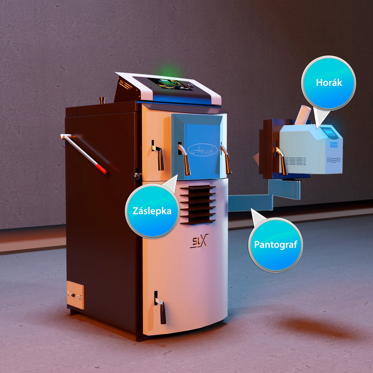 Attack SLX Combi 30 kW - kotel na drva in pelete - učinkovito ogrevajte