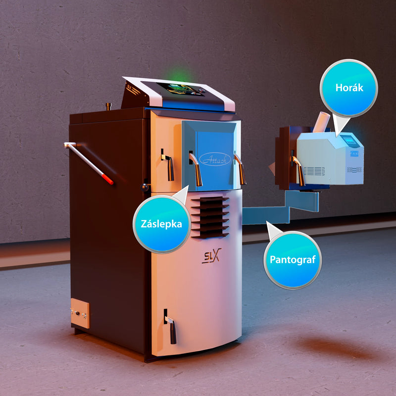 Attack SLX Combi 25 kW Kombikessel für Holz und Pellets – Effizienz