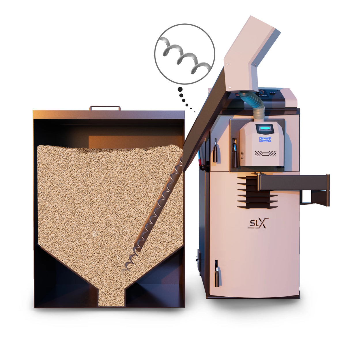 Attack SLX Combi 30 kW - kotel na drva in pelete - učinkovito ogrevajte