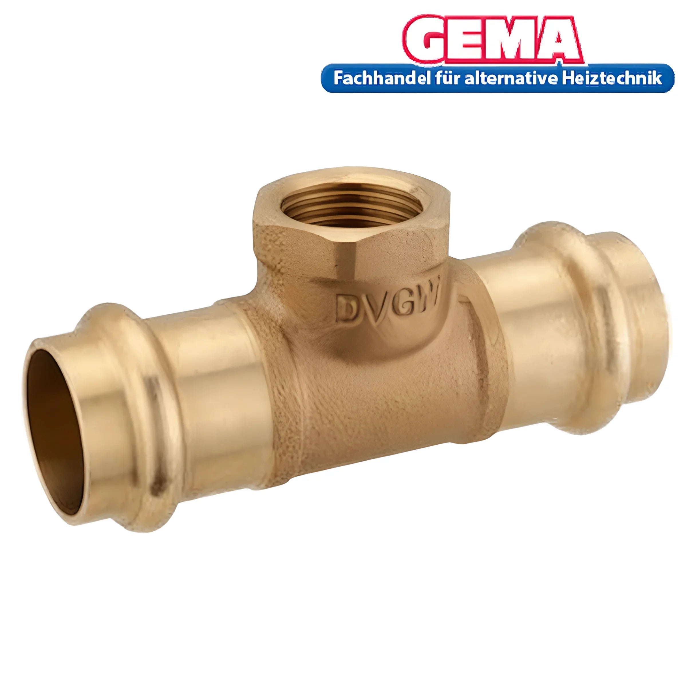 Brass T-Stück mit Gewinde zum Pressen für Boiler-Installationen