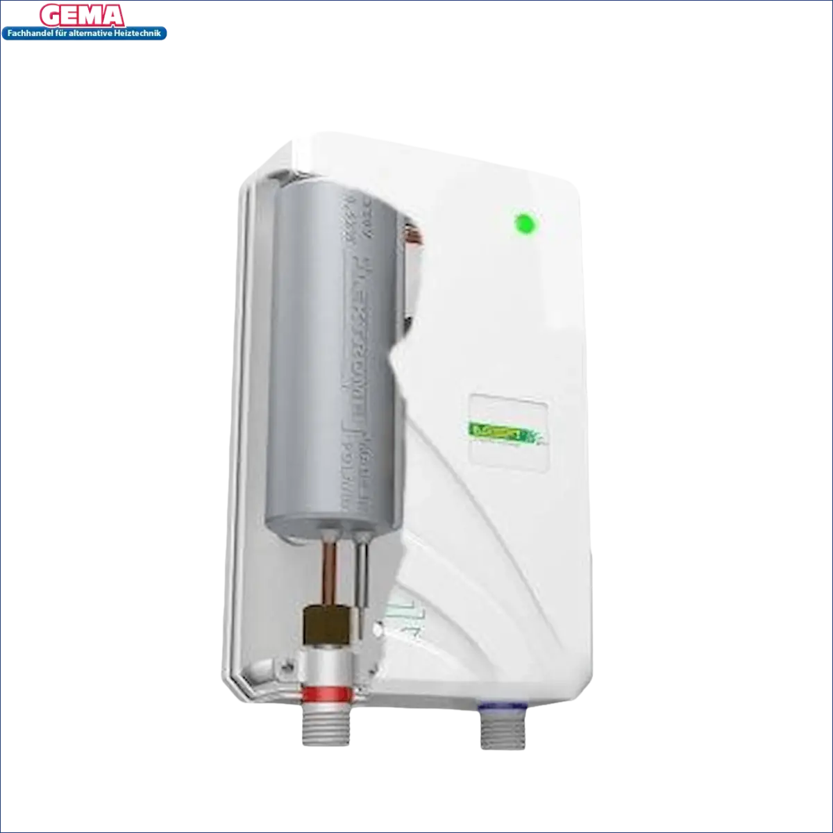 Weißer Durchlauferhitzer Neo 230V für kleineren Warmwasserbedarf, ideal für effizienten Gebrauch