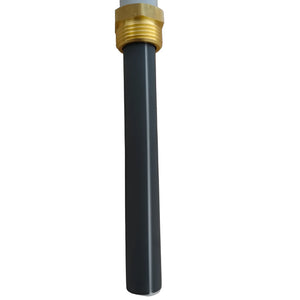 Grauer Rohr mit Messinganschluss für thermoflux pelling eco pelletkessel thermoflux original glühzünder