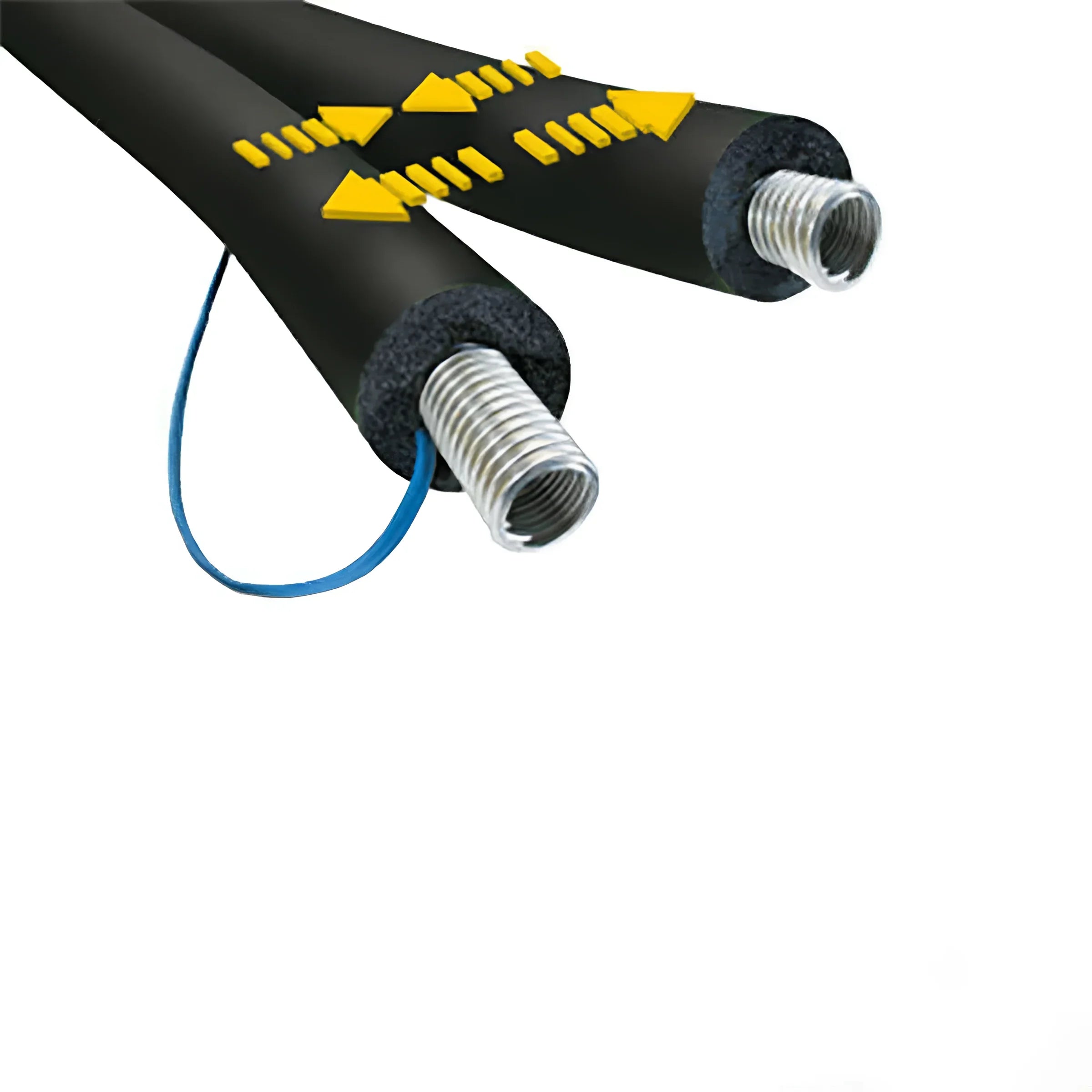 Insulated pipes with threaded ends for Solarleitung Doppelrohr DN20, UV-beständiger Isolierung