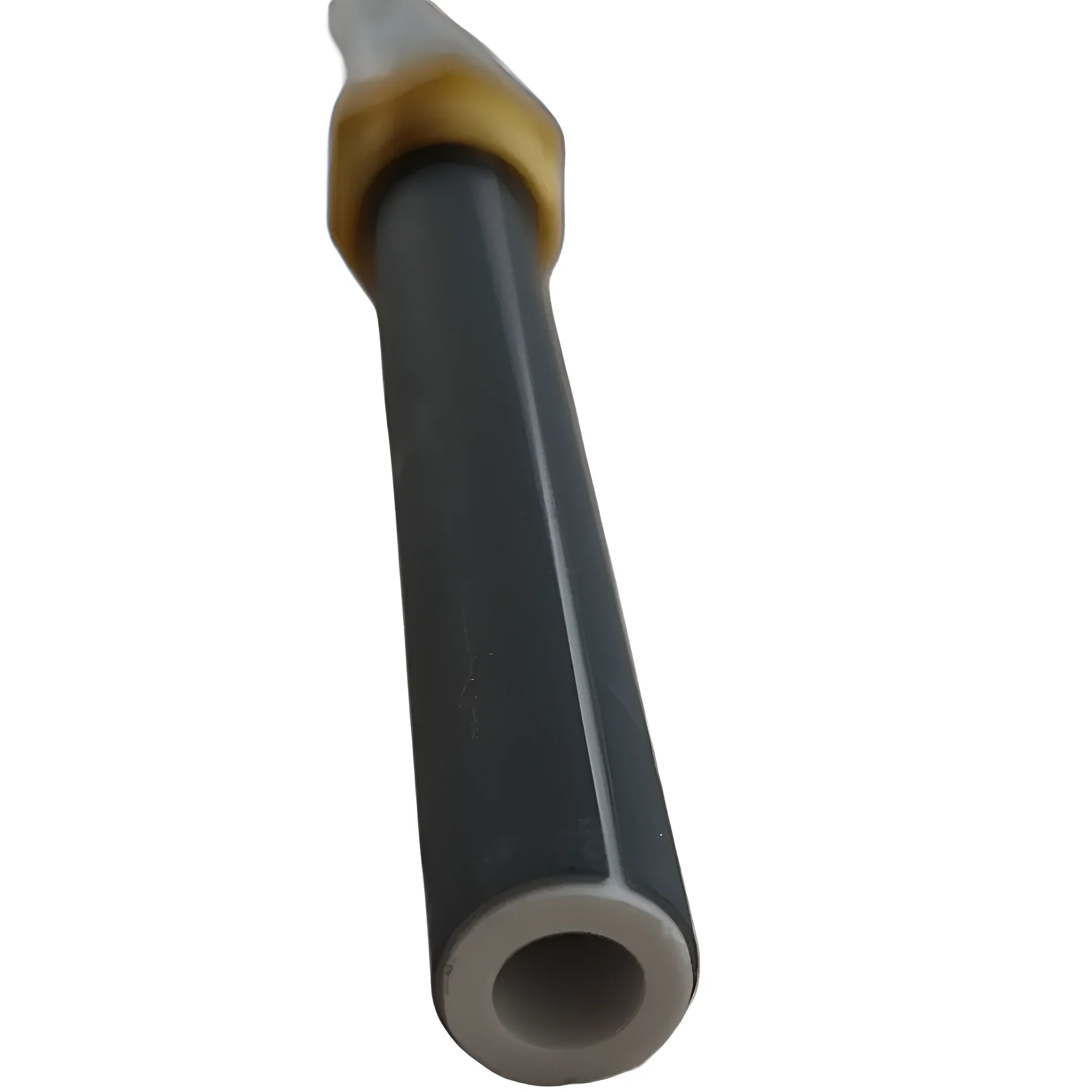 Hexagonaler grauer Rohr mit Goldbefestigung für Thermoflux Pelling Eco Pelletkessel
