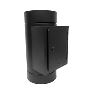 Schwarzer Neo Schwarz Ofenrohr mit Reinigungsöffnung für modernes Design und anspruchsvolle Anwendungen