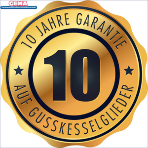 Gold 10-Jahre-Garantie-Siegel auf IBC Holzvergaserkessel GK-7K-Öko, nachhaltige Heizlösung