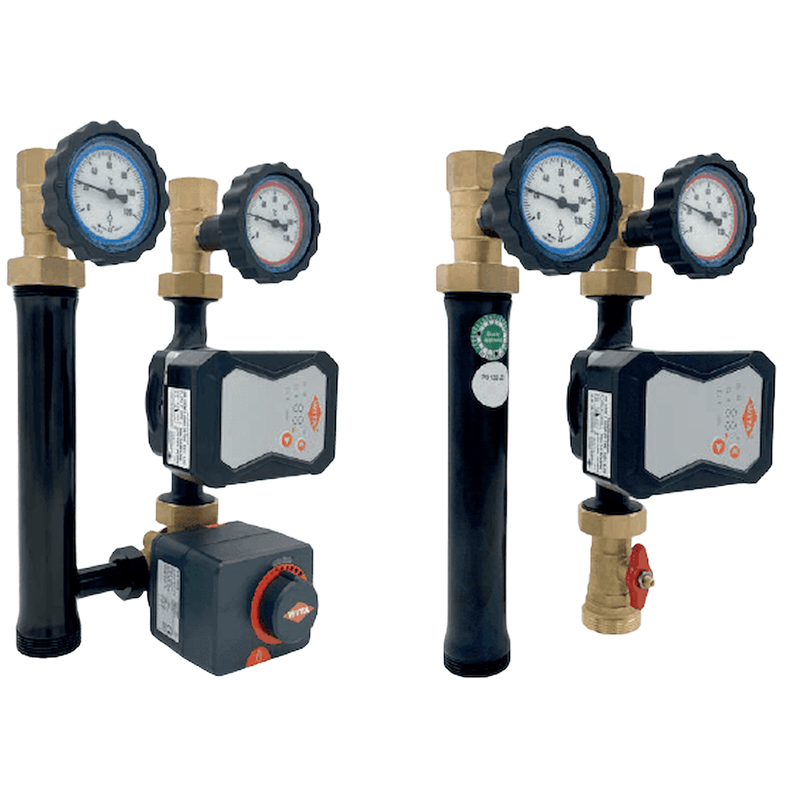 Pumpengruppe mit 3 - Wege - Mischer, Stellmotor und Wita - Hocheffizienzpumpe - GEMA Shop