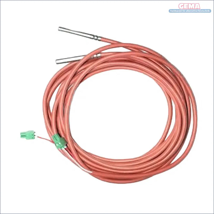 Temperatursensor-Set für Kessel Attack SLX Lambda und Wood Pellet mit orange Coiled Kabel