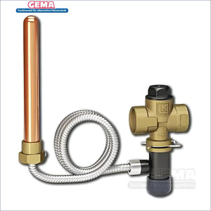 Kupferrohrradiatorventil mit flexibler Schlauch für thermische Ablaufsicherung, CW617N