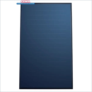 Blaue rechteckige Solarplatten vom Vaillant Solarpaket mit Aurotherm Flachkollektoren