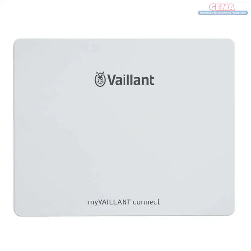 Weiße Vaillant Smart Thermostat für moderne Heizsysteme, digitales Display und Design