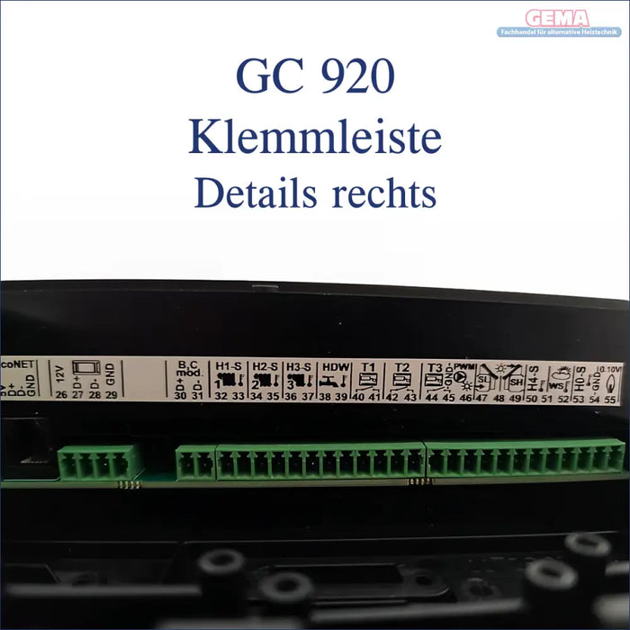 Elektronischer Anschlussblock des Witterungsgeführten Heizungssteuerung Gema Control 920 Ecomax