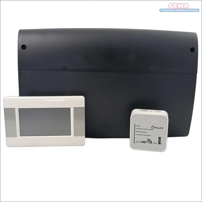Schwarze Box mit Thermostat und Wireless-Modul für Witterungsgeführte Heizungssteuerung Gema Control 920 Ecomax