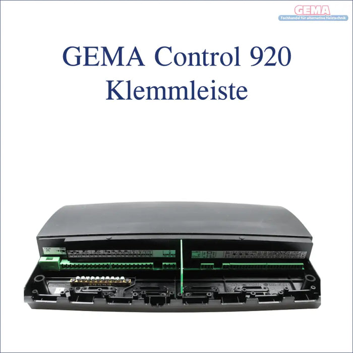 Schwarzer elektronischer Steuerkasten für Witterungsgeführte Heizungssteuerung Gema Control 920 Ecomax